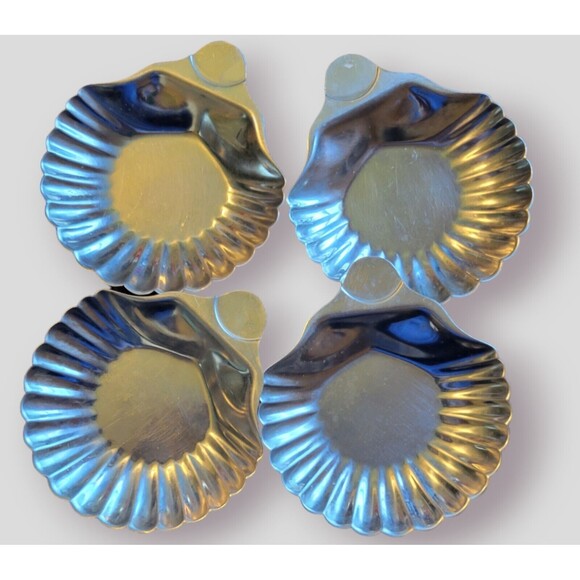 Stainless Steel Shell Dish (Set Of 4) - Picture 1 of 5